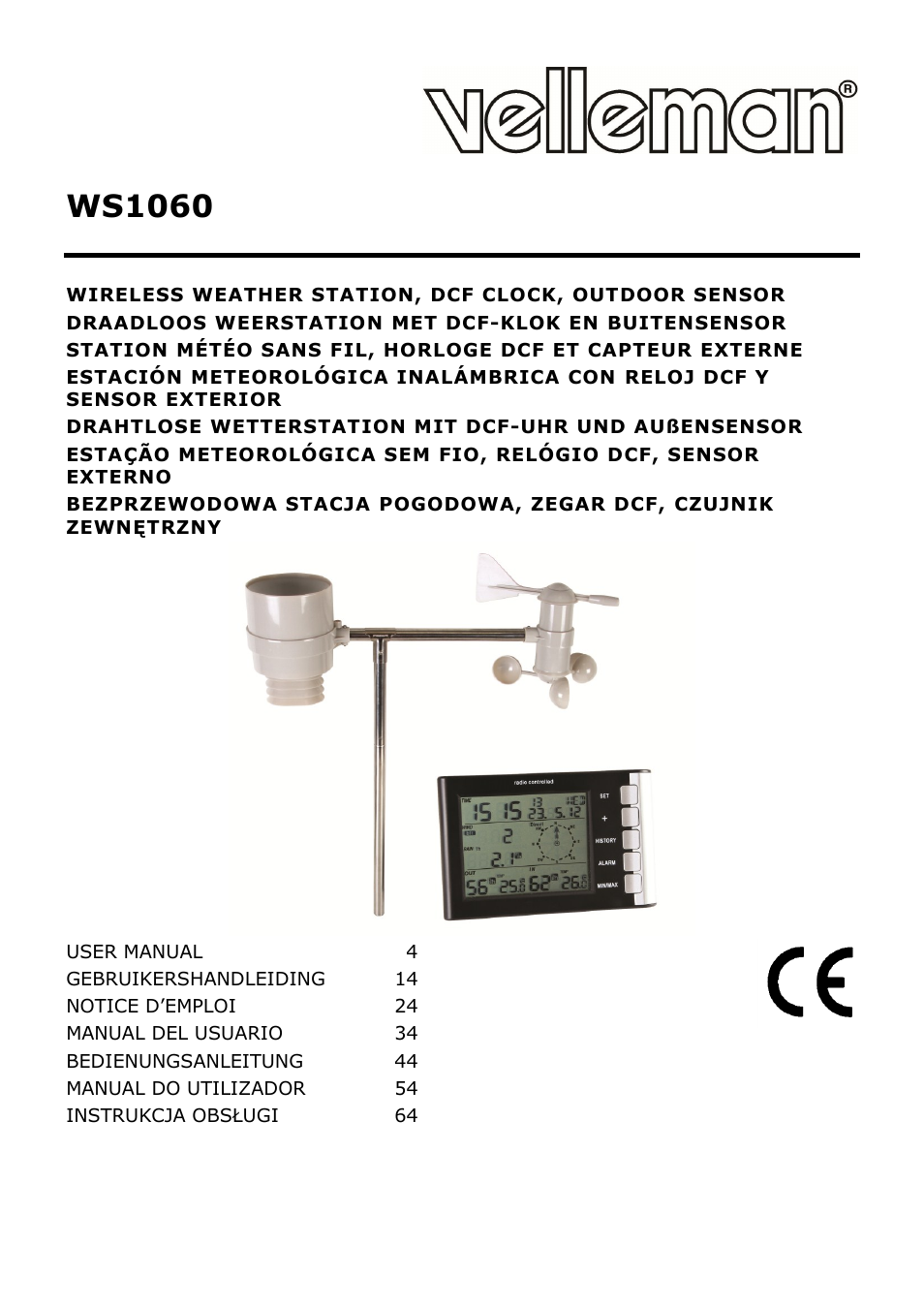 Velleman WS1060 User Manual | 77 pages