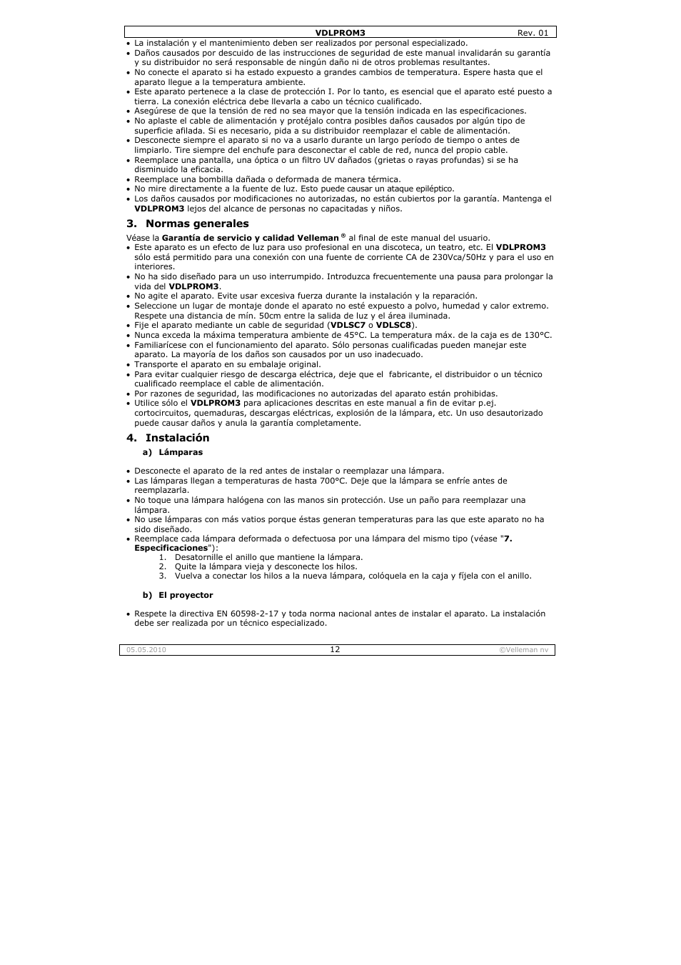 Velleman VDLPROM3 User Manual | Page 12 / 19