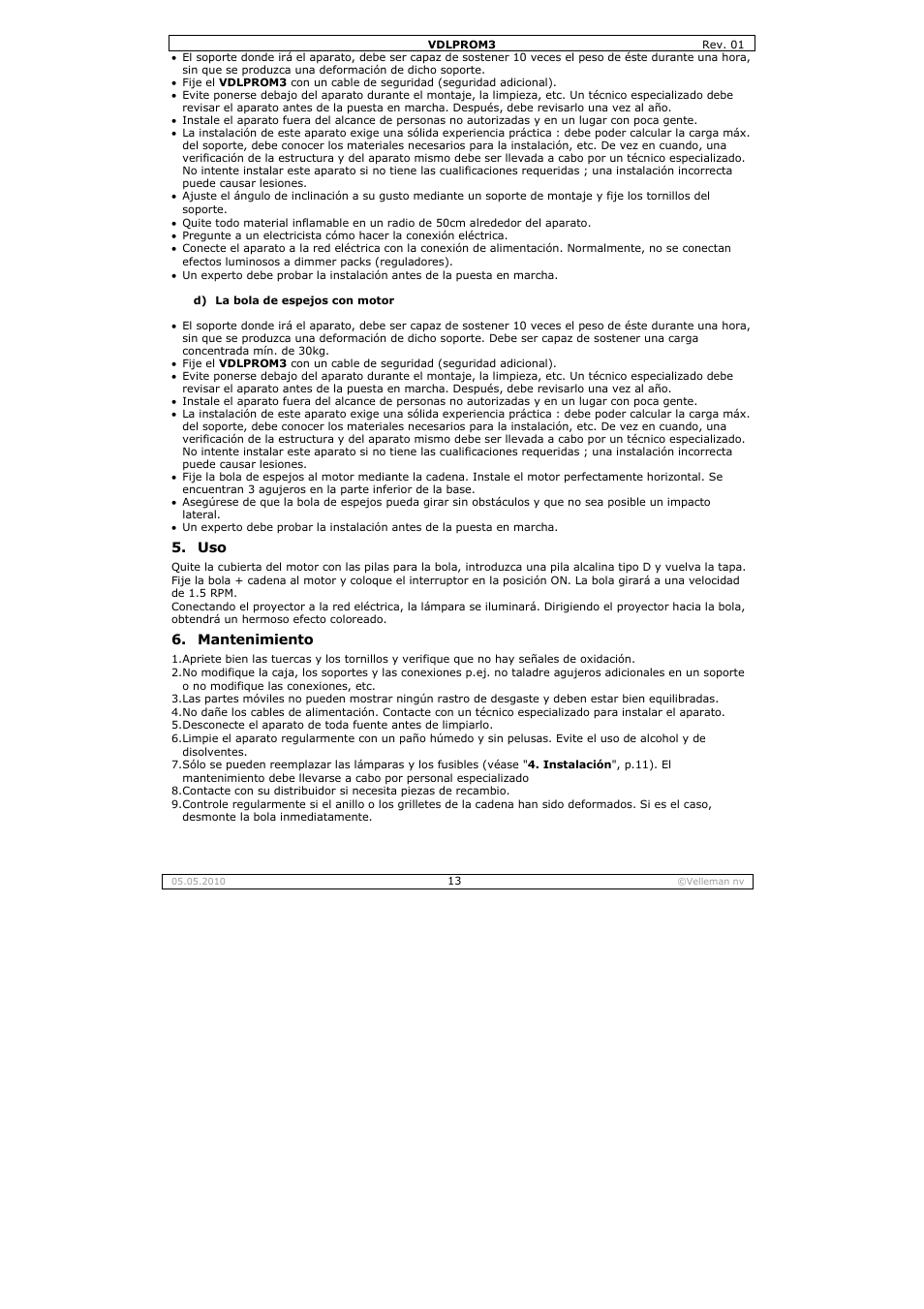 Velleman VDLPROM3 User Manual | Page 13 / 19