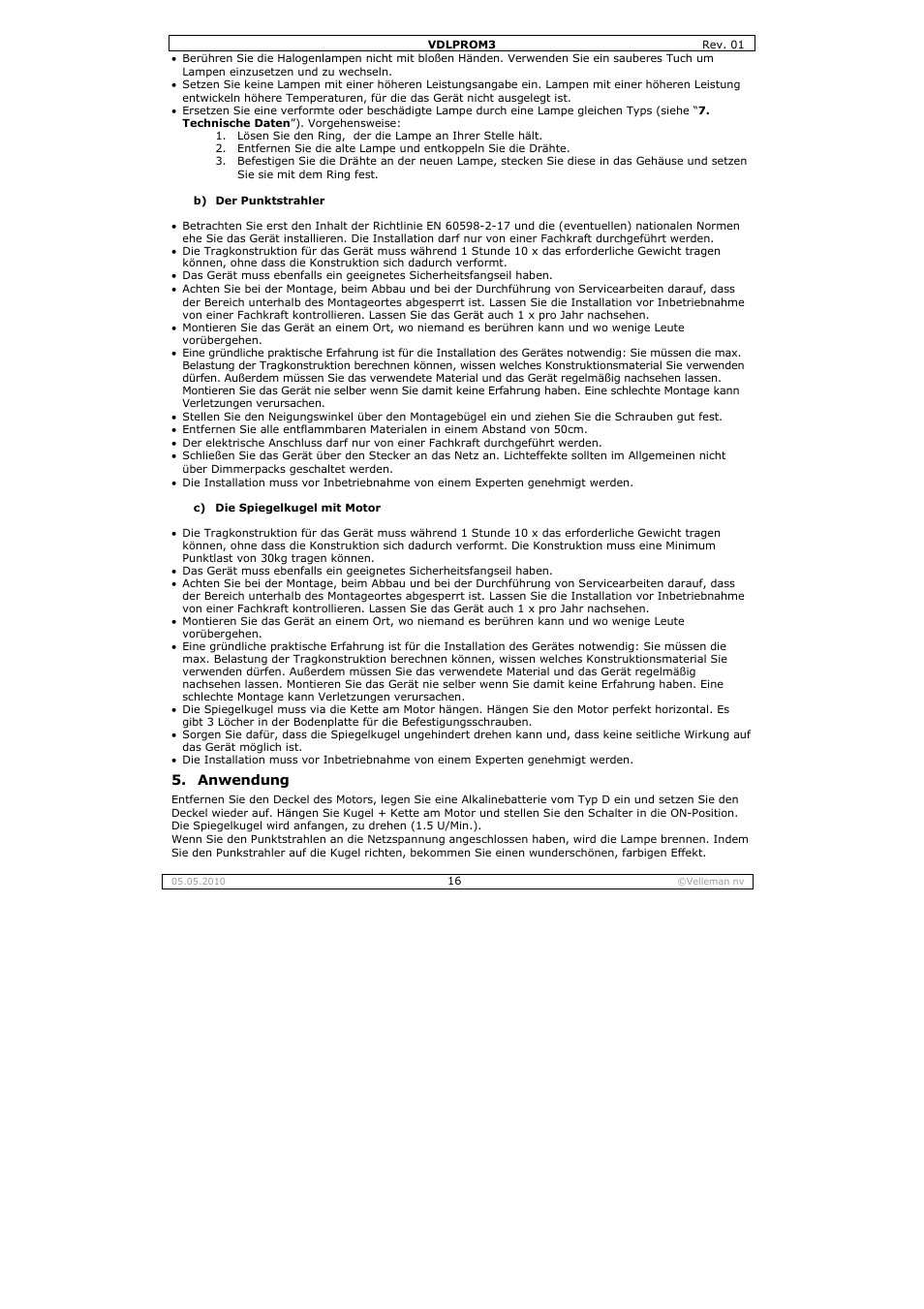 Velleman VDLPROM3 User Manual | Page 16 / 19