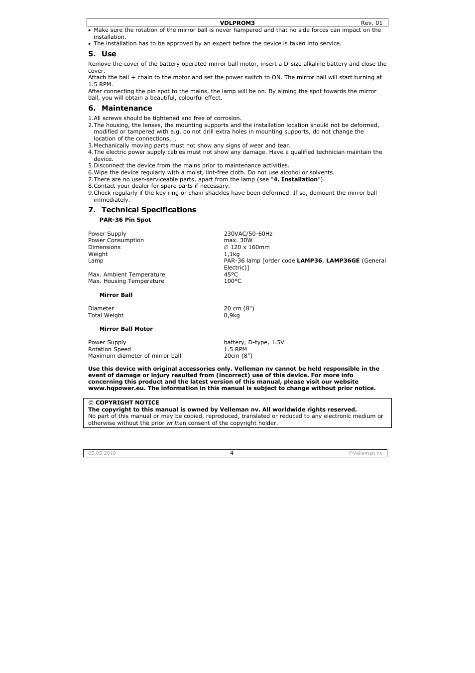 Velleman VDLPROM3 User Manual | Page 4 / 19