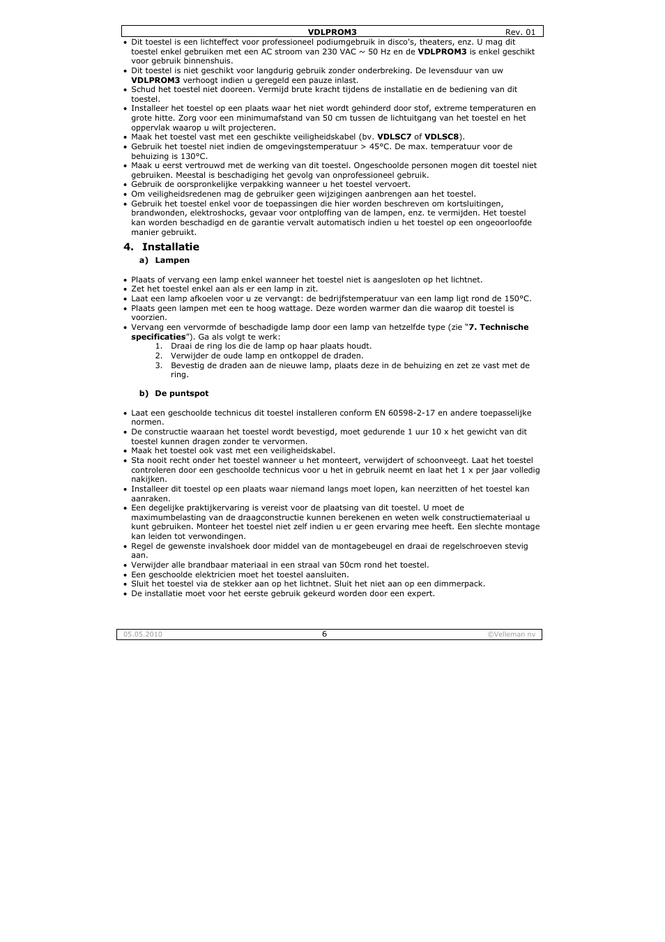 Velleman VDLPROM3 User Manual | Page 6 / 19