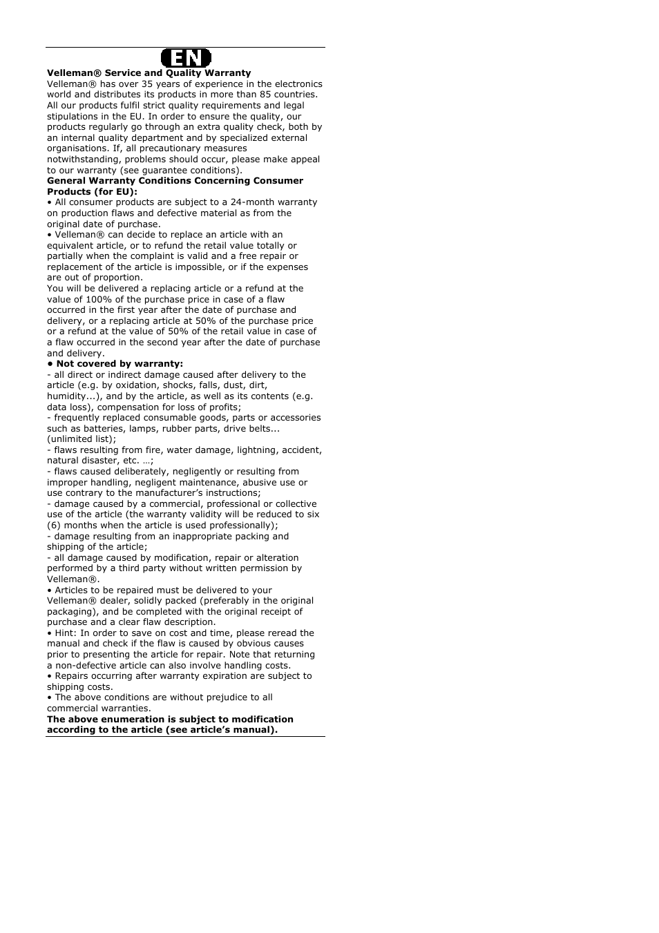 Velleman VTSDIR User Manual | Page 12 / 12