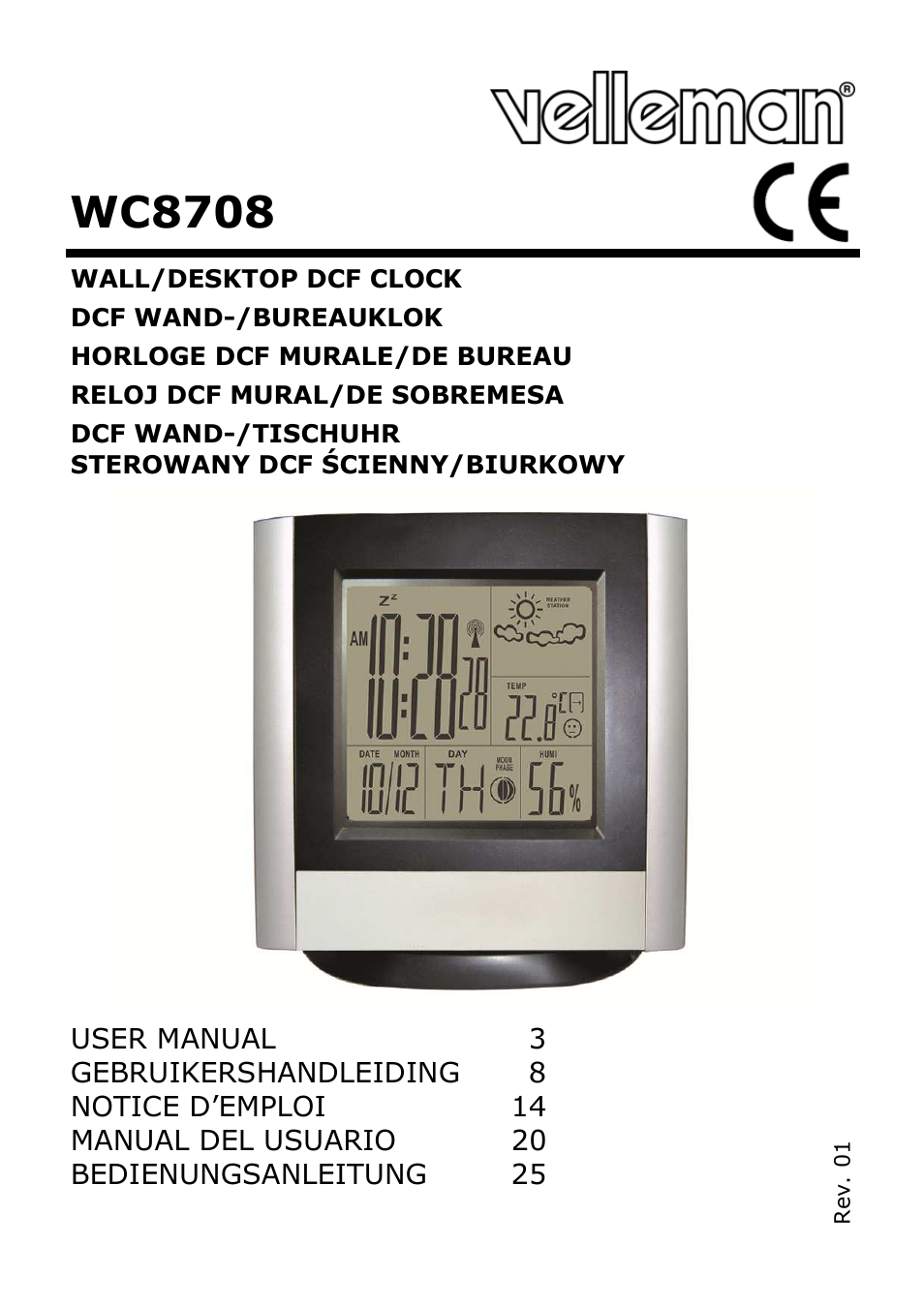 Velleman WC8708 User Manual | 42 pages