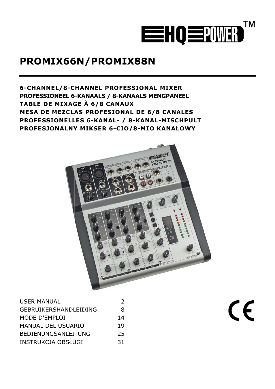 Velleman PROMIX66N User Manual | 38 pages