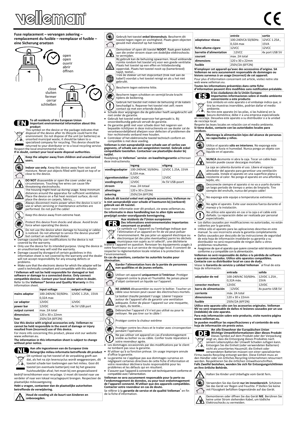 Velleman PSSEUSB4 User Manual | 2 pages