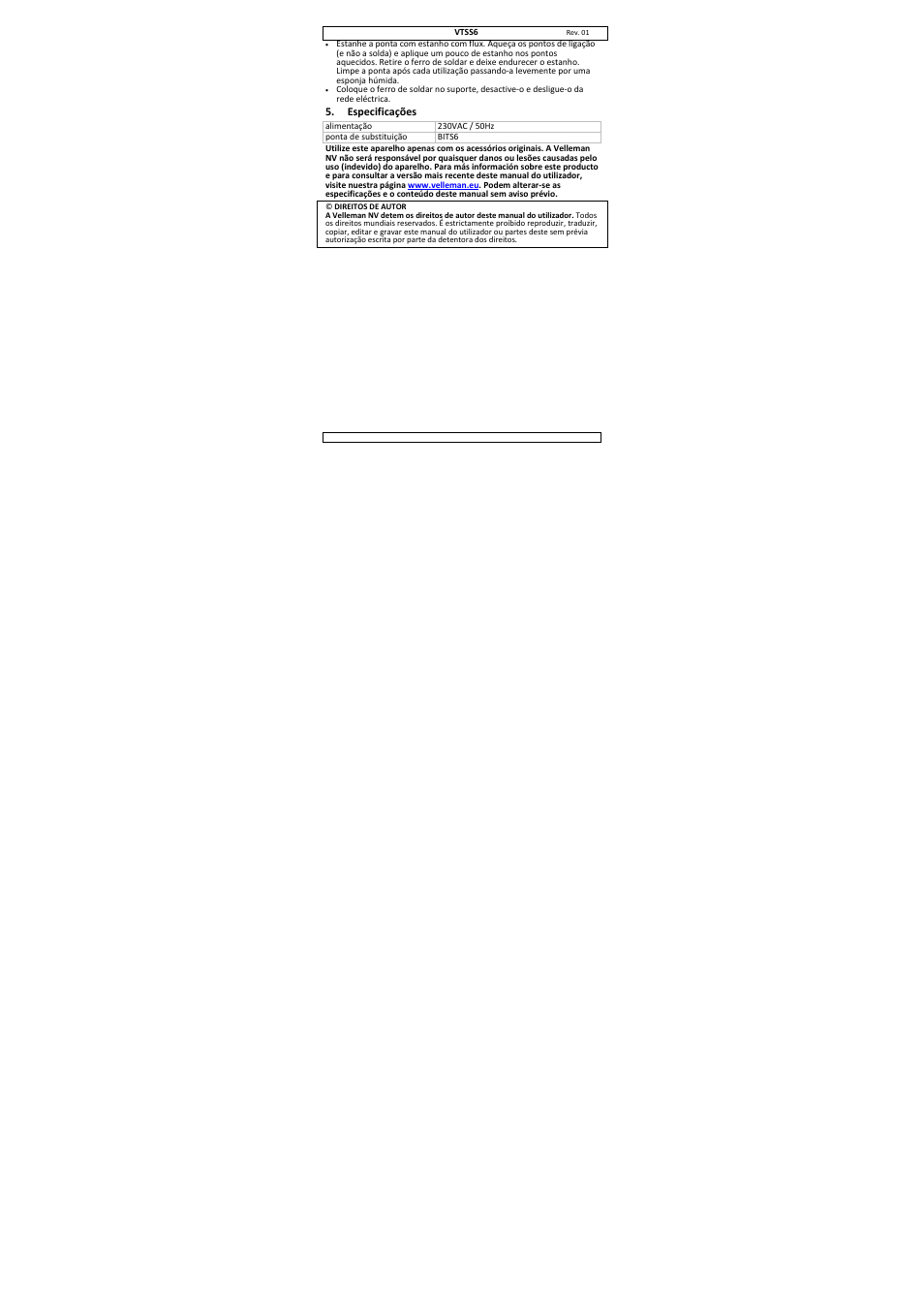 Velleman VTSS6 User Manual | Page 17 / 23