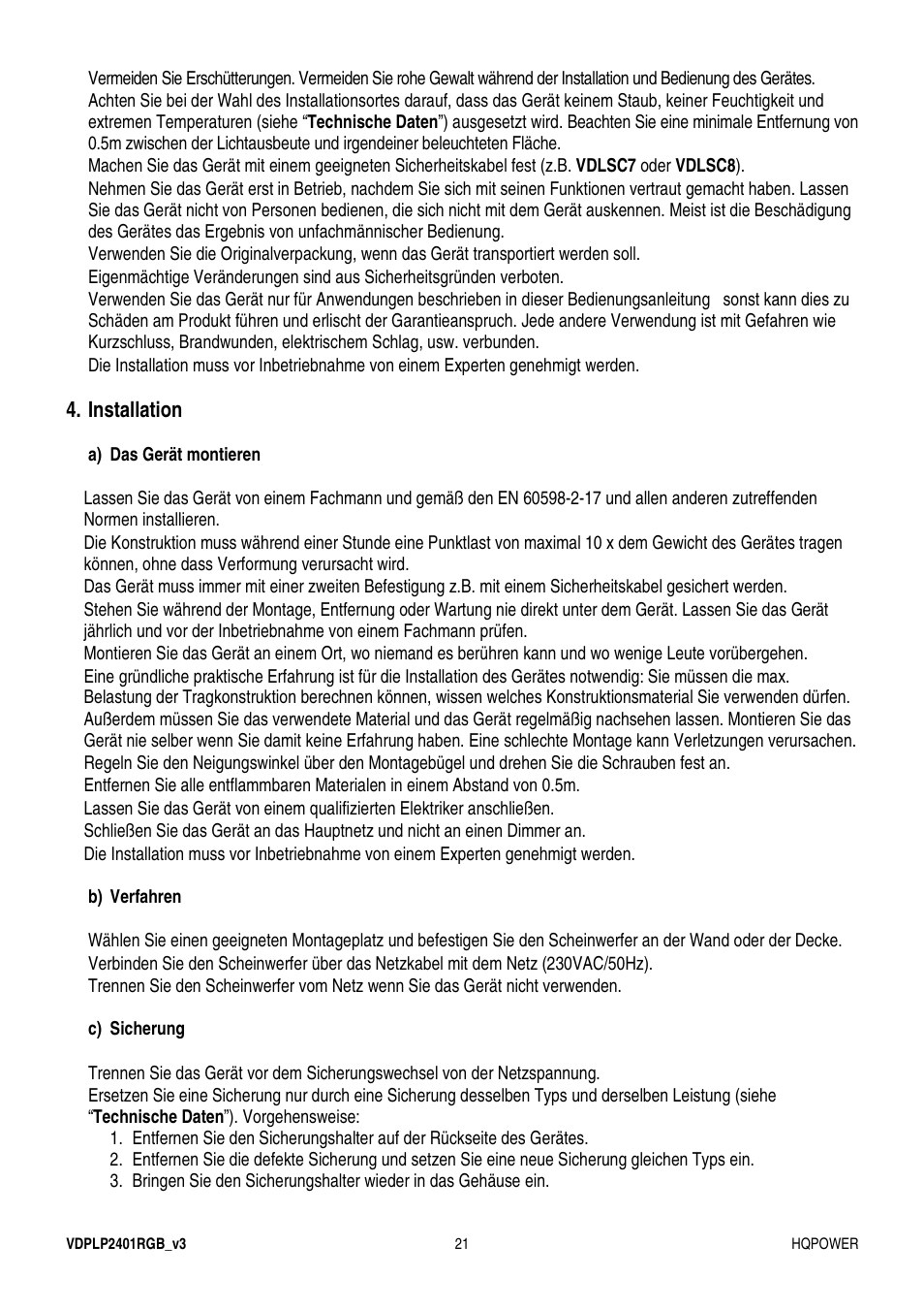 Velleman VDPLP2401RGB User Manual | Page 21 / 24