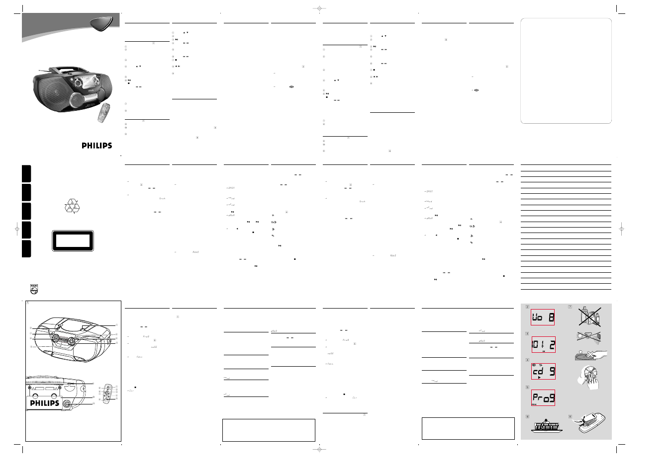 Philips AZ1300 User Manual | 9 pages