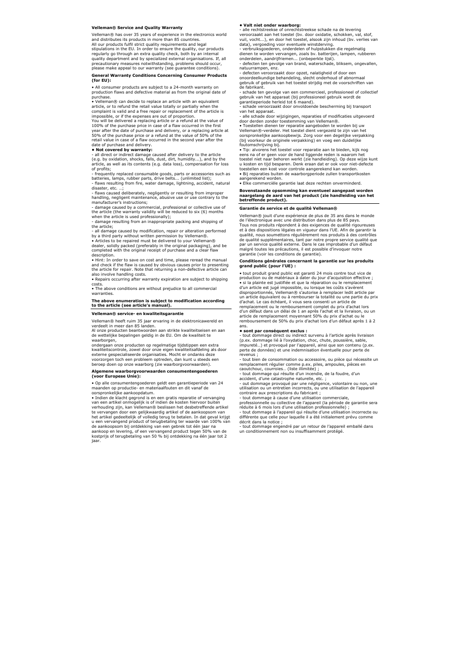 Velleman WC3320 User Manual | Page 23 / 26