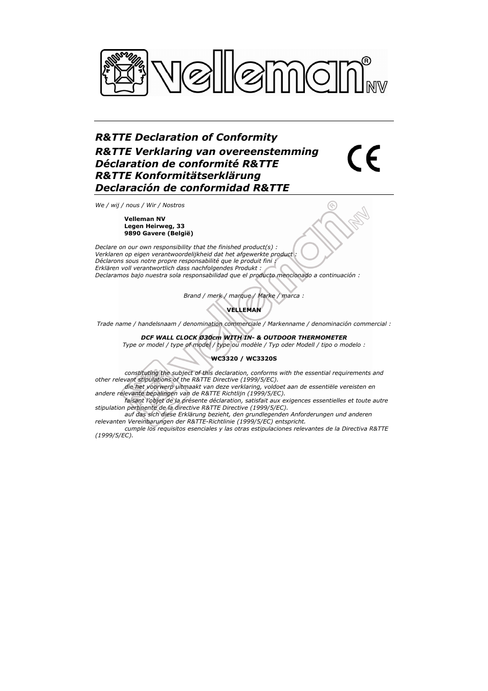 Velleman WC3320 User Manual | Page 25 / 26