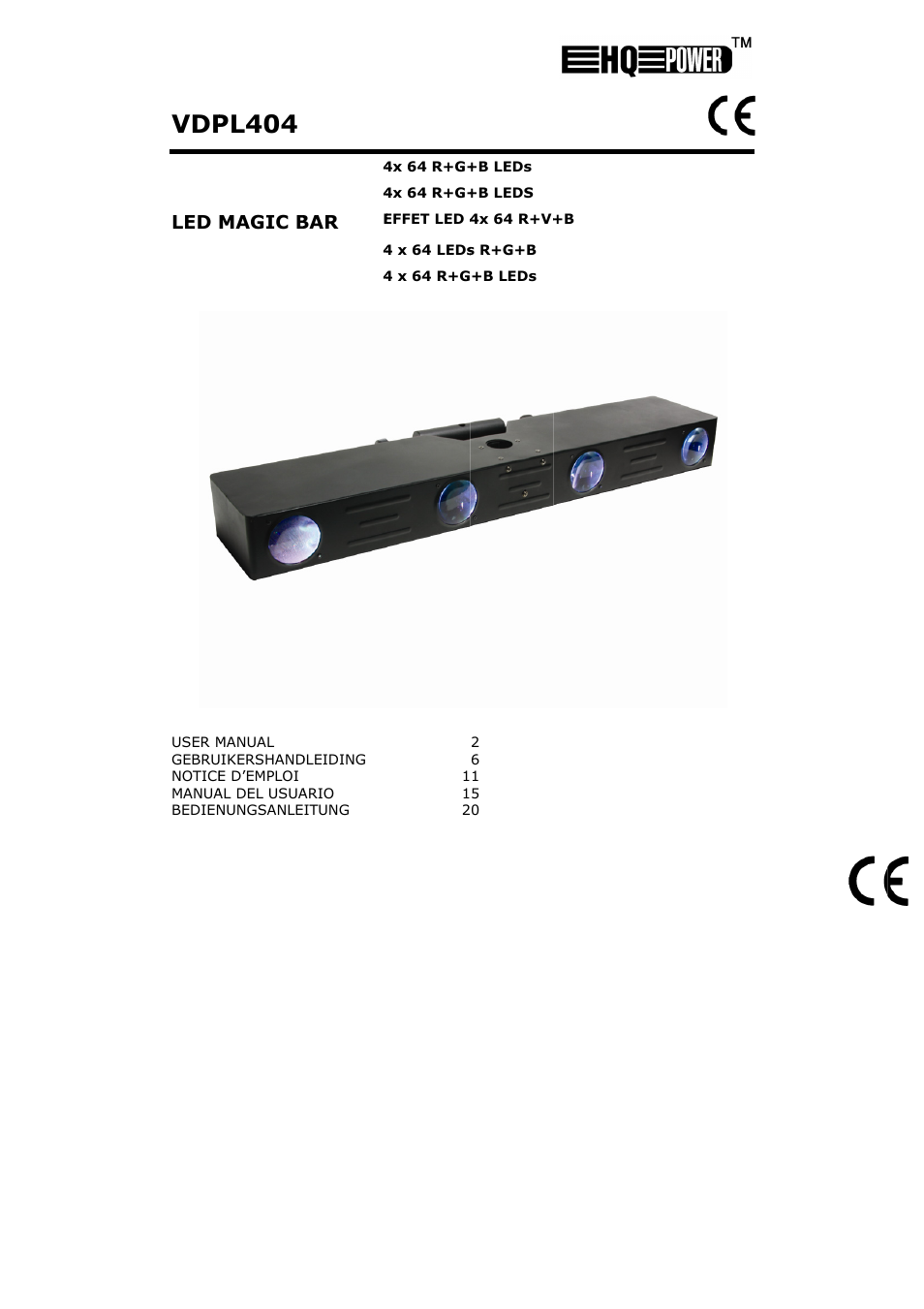 Velleman VDPL404 User Manual | 26 pages