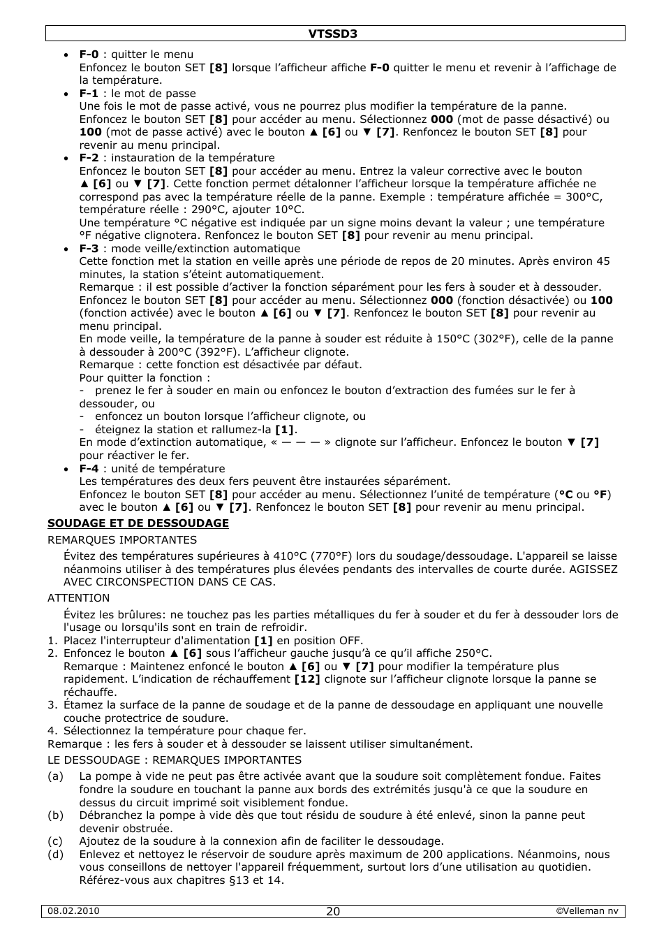 Velleman VTSSD3 User Manual | Page 20 / 51