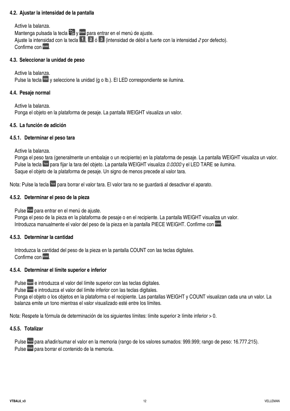 Velleman VTBAL6 User Manual | Page 12 / 16
