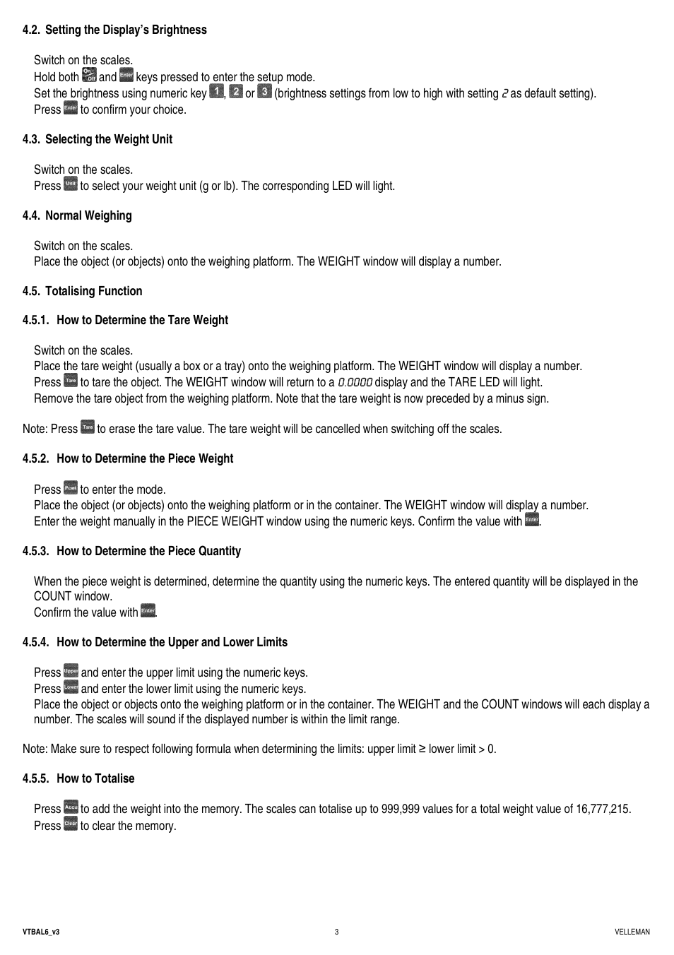 Velleman VTBAL6 User Manual | Page 3 / 16