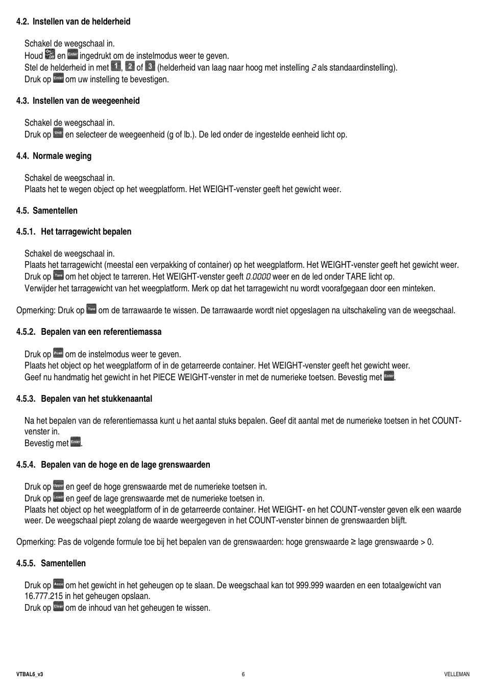 Velleman VTBAL6 User Manual | Page 6 / 16