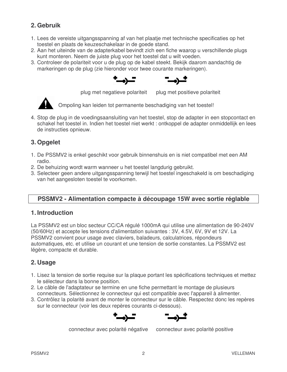 Velleman PSSMV2 User Manual | Page 2 / 4