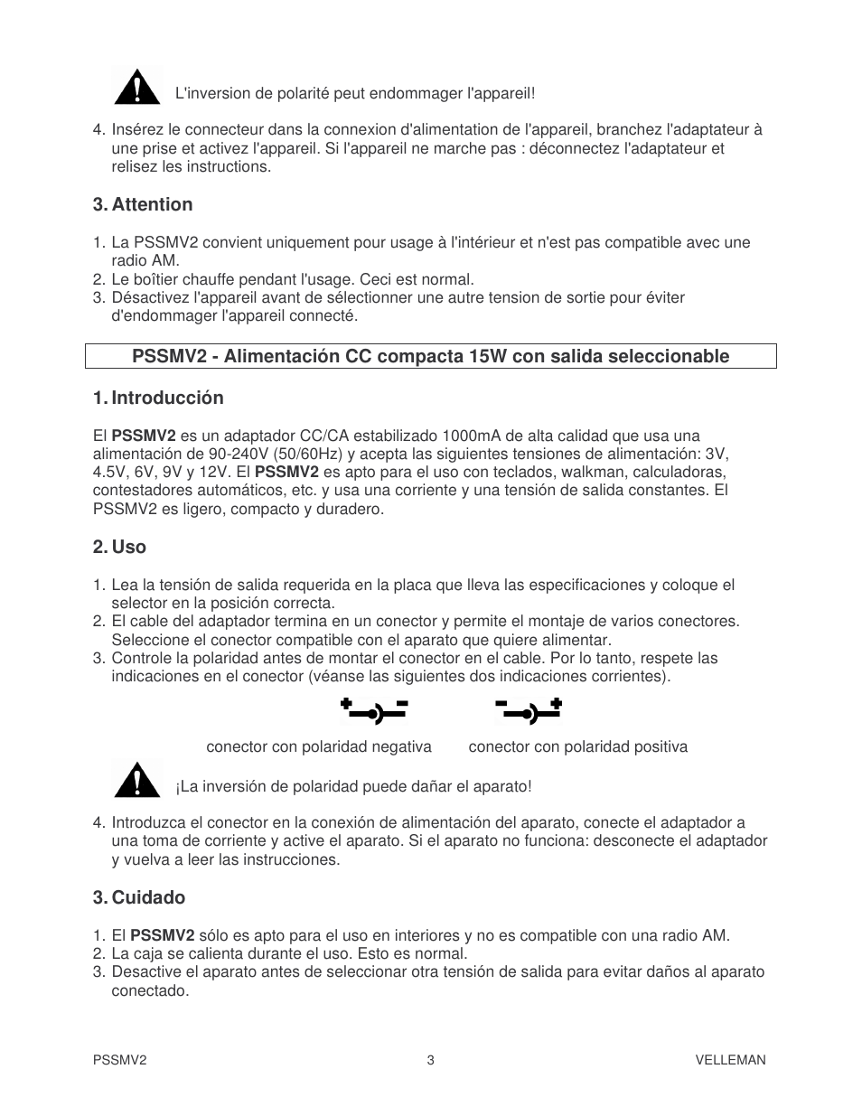 Velleman PSSMV2 User Manual | Page 3 / 4