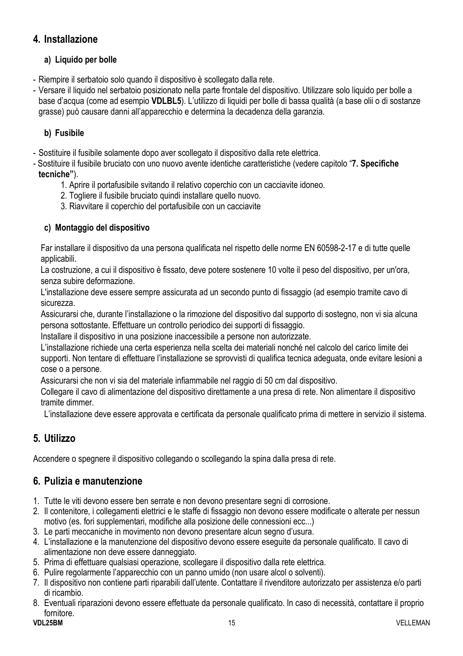 Velleman VDL25BM User Manual | Page 15 / 20