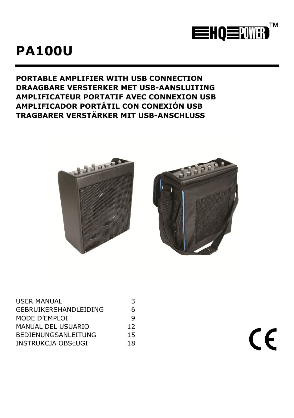 Velleman PA100U User Manual | 23 pages