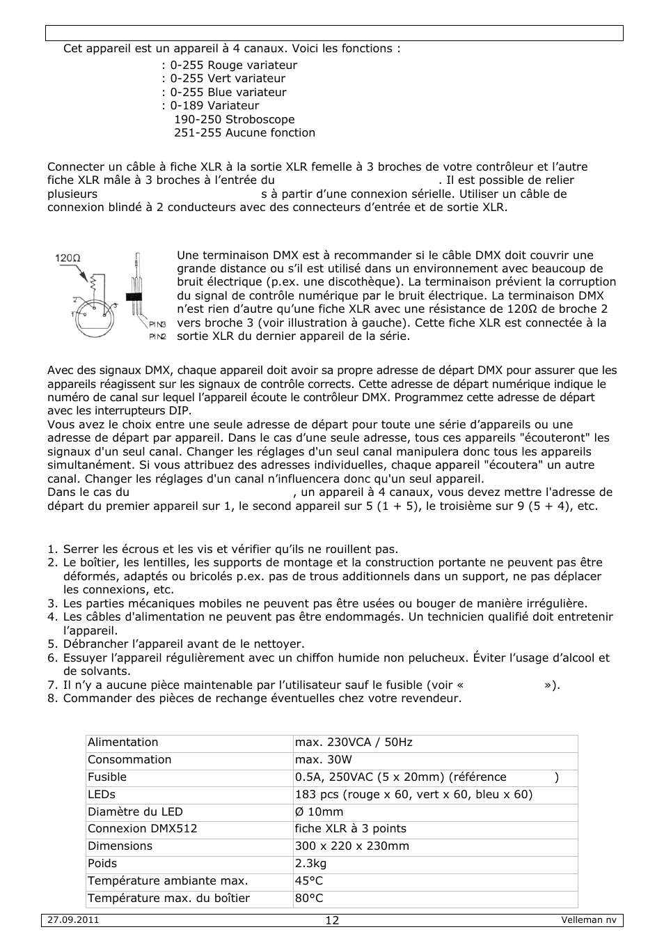 Velleman VDPLP64SB User Manual | Page 12 / 22