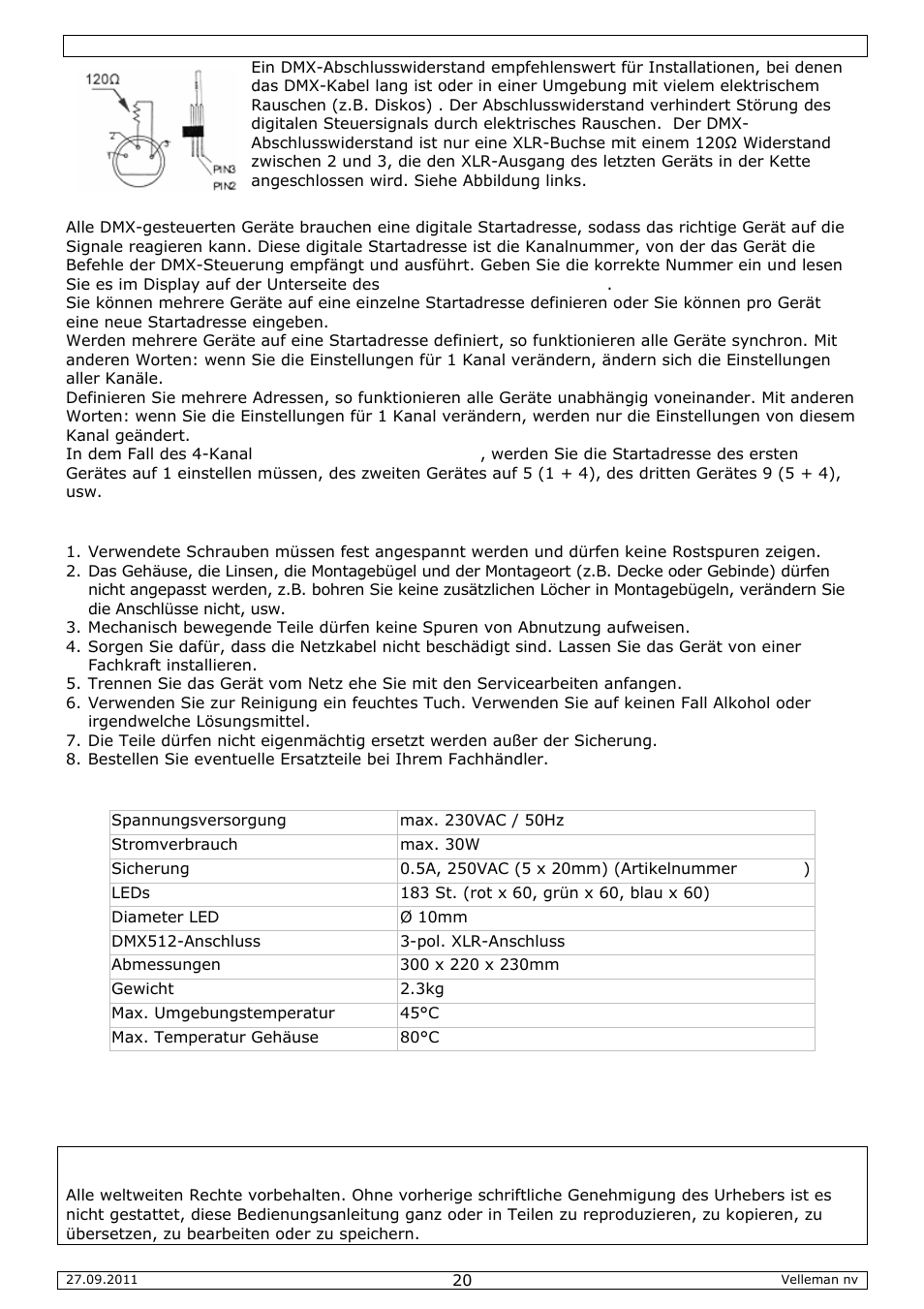 Velleman VDPLP64SB User Manual | Page 20 / 22