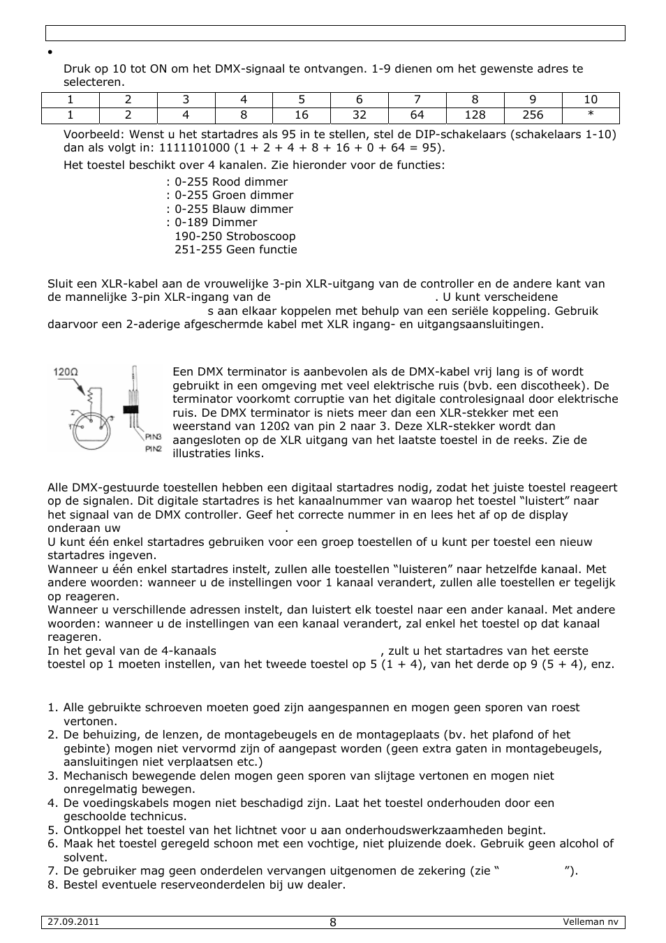 Velleman VDPLP64SB User Manual | Page 8 / 22