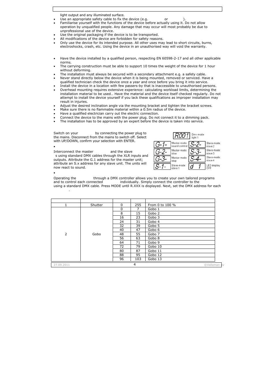 Velleman VDPL300SC User Manual | Page 4 / 21
