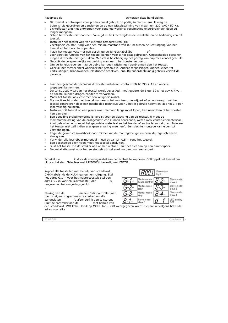 Velleman VDPL300SC User Manual | Page 7 / 21