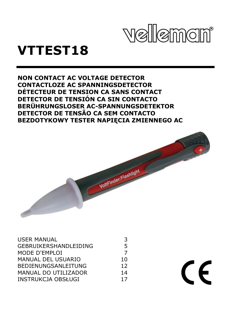 Velleman VTTEST18 User Manual | 23 pages