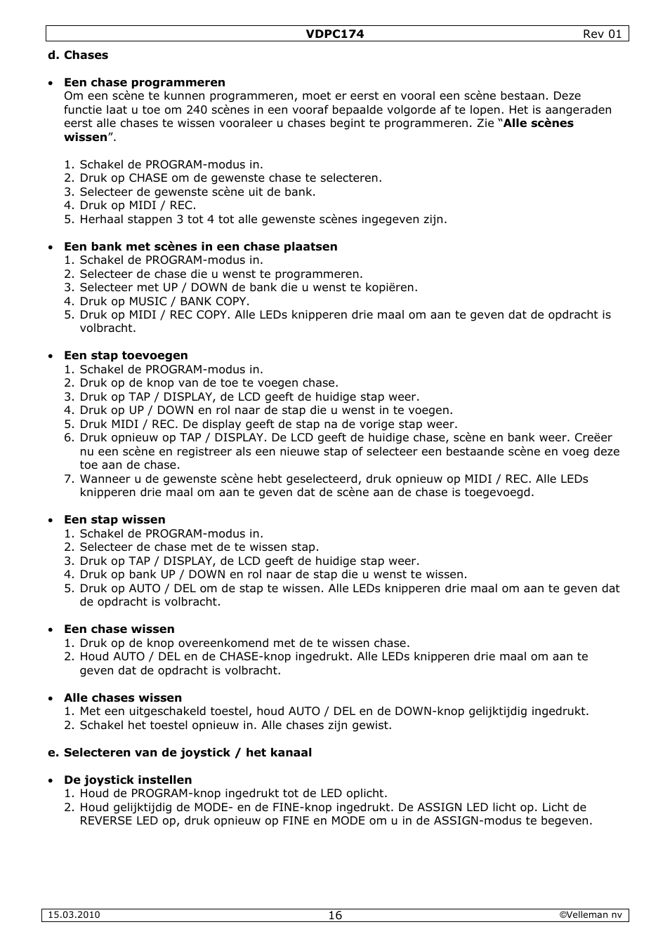 Velleman VDPC174 User Manual | Page 16 / 47