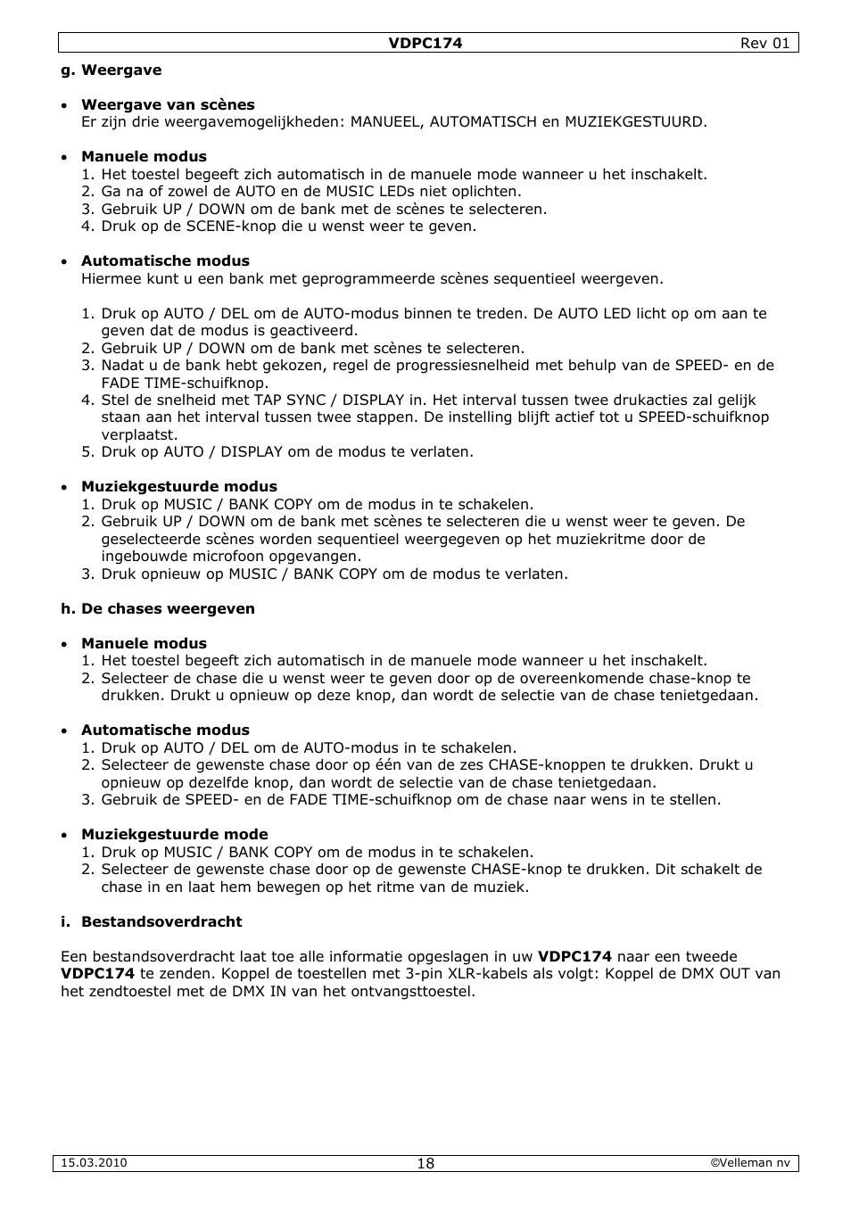 Velleman VDPC174 User Manual | Page 18 / 47
