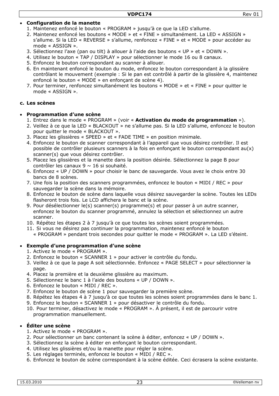 Velleman VDPC174 User Manual | Page 23 / 47