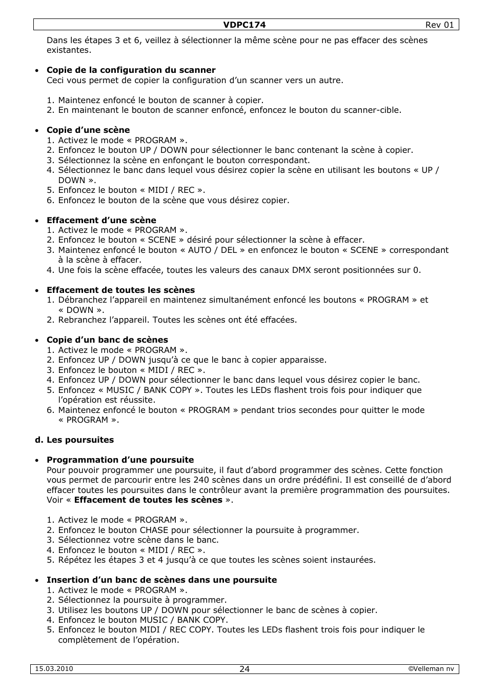 Velleman VDPC174 User Manual | Page 24 / 47