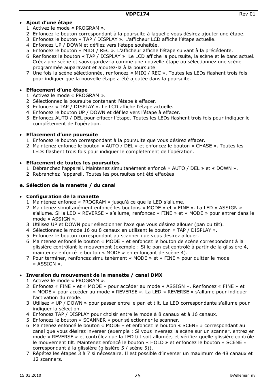Velleman VDPC174 User Manual | Page 25 / 47