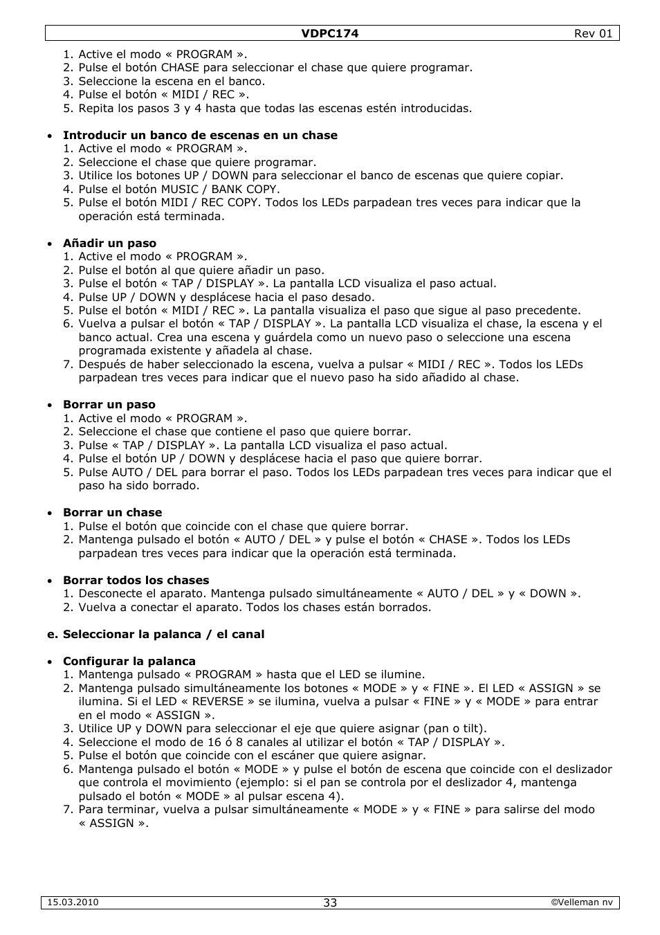 Velleman VDPC174 User Manual | Page 33 / 47