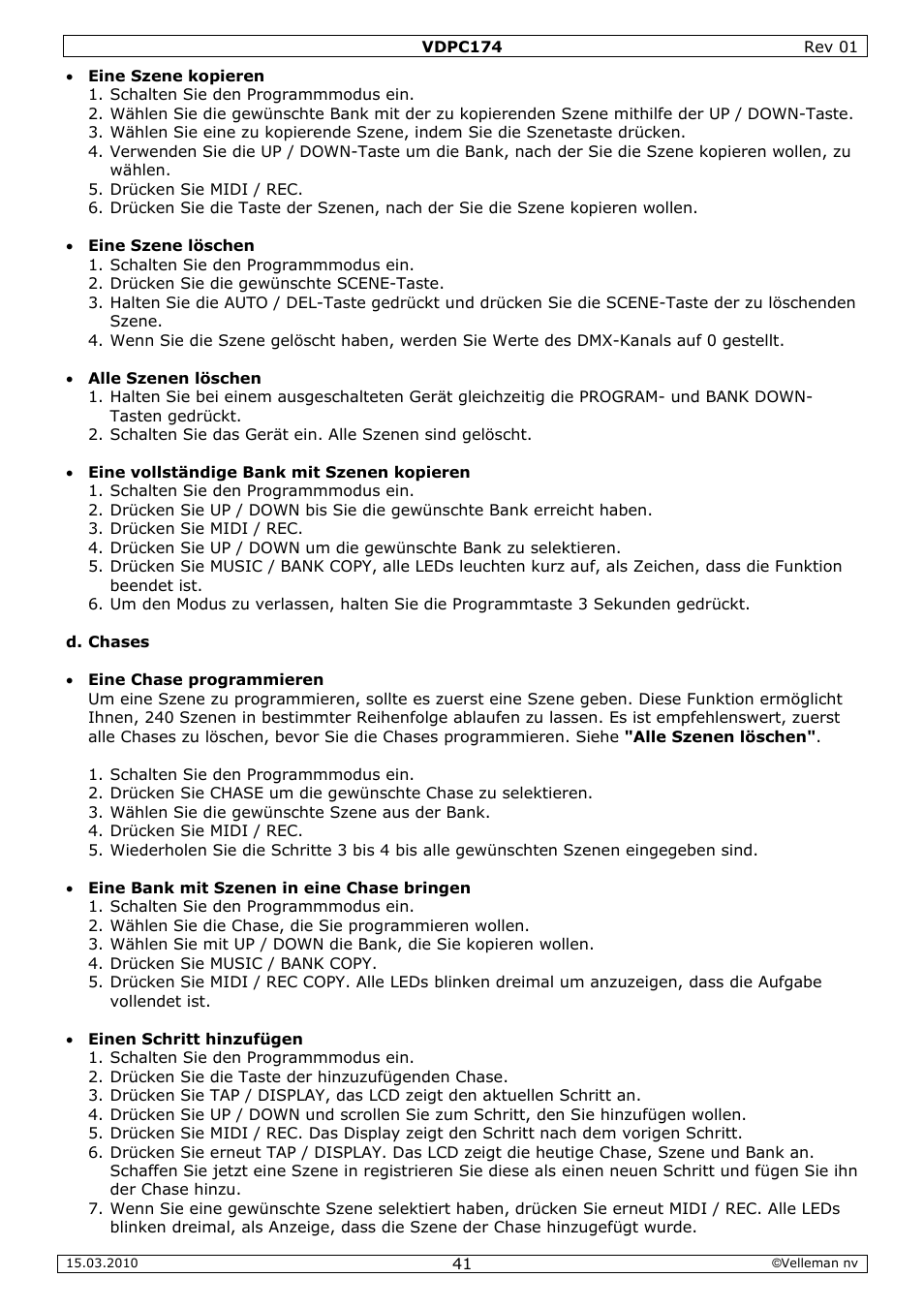 Velleman VDPC174 User Manual | Page 41 / 47