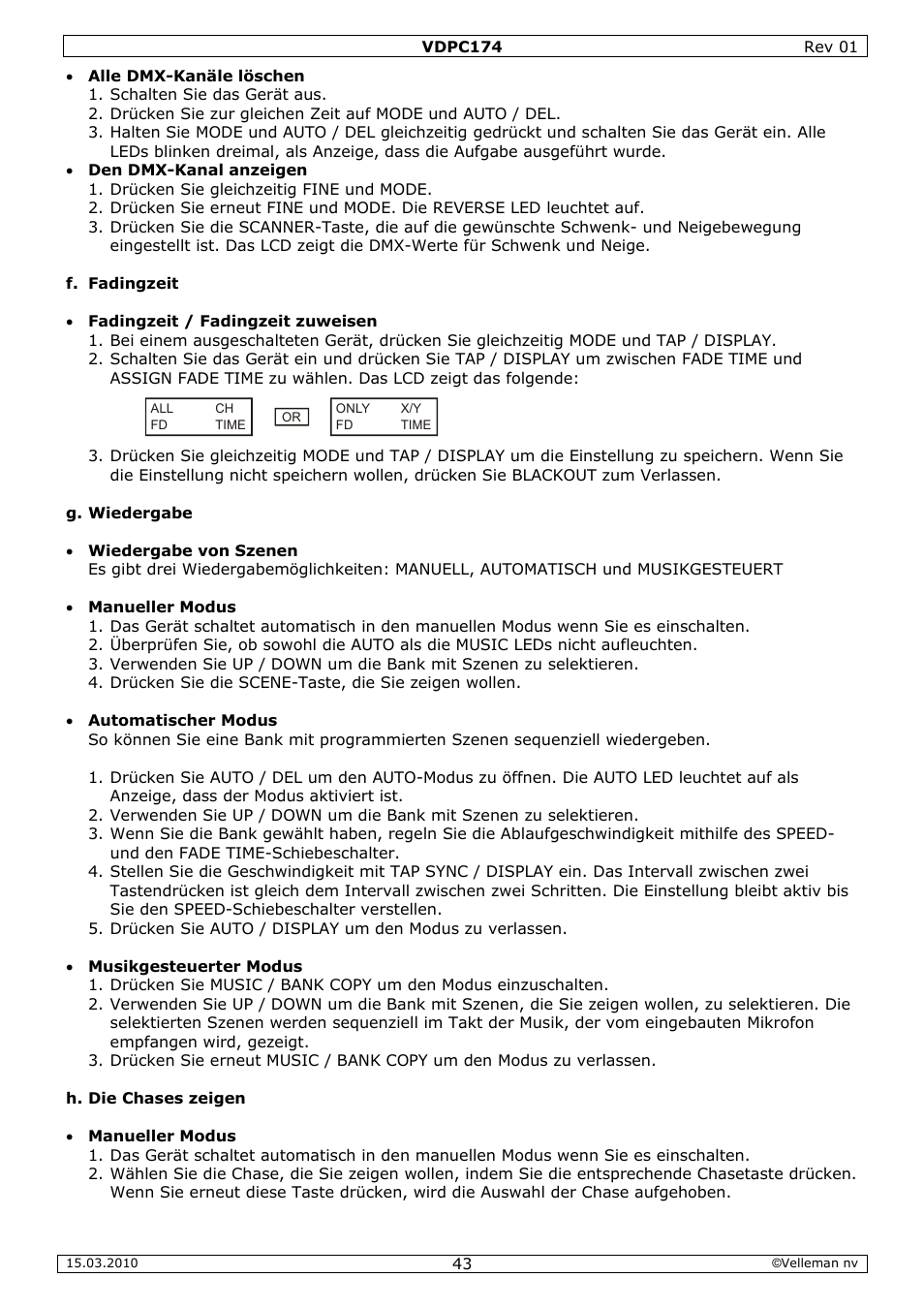 Velleman VDPC174 User Manual | Page 43 / 47