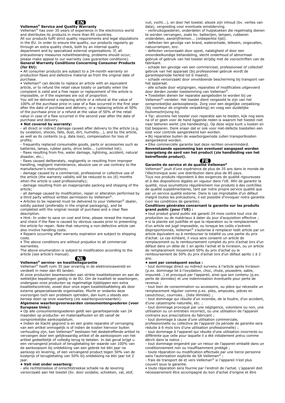 Velleman VDPC174 User Manual | Page 46 / 47