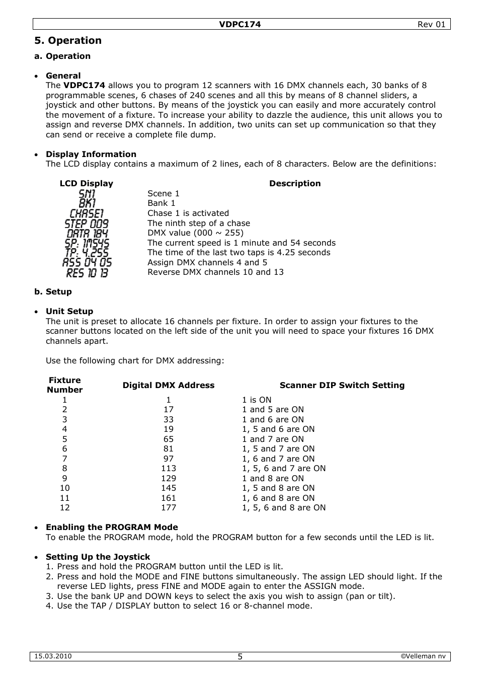Velleman VDPC174 User Manual | Page 5 / 47
