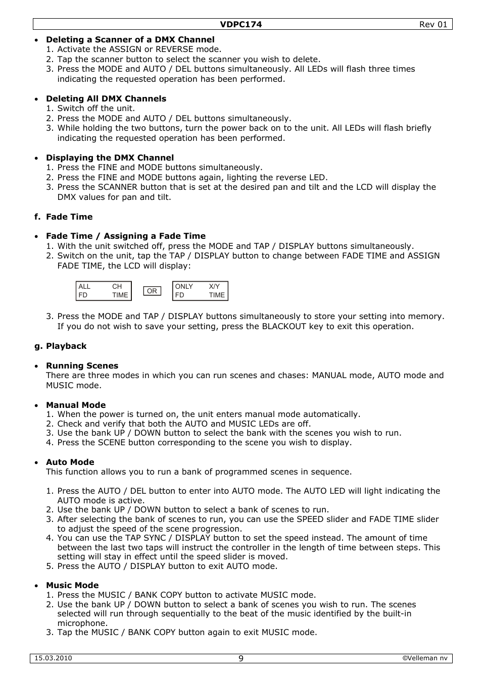 Velleman VDPC174 User Manual | Page 9 / 47