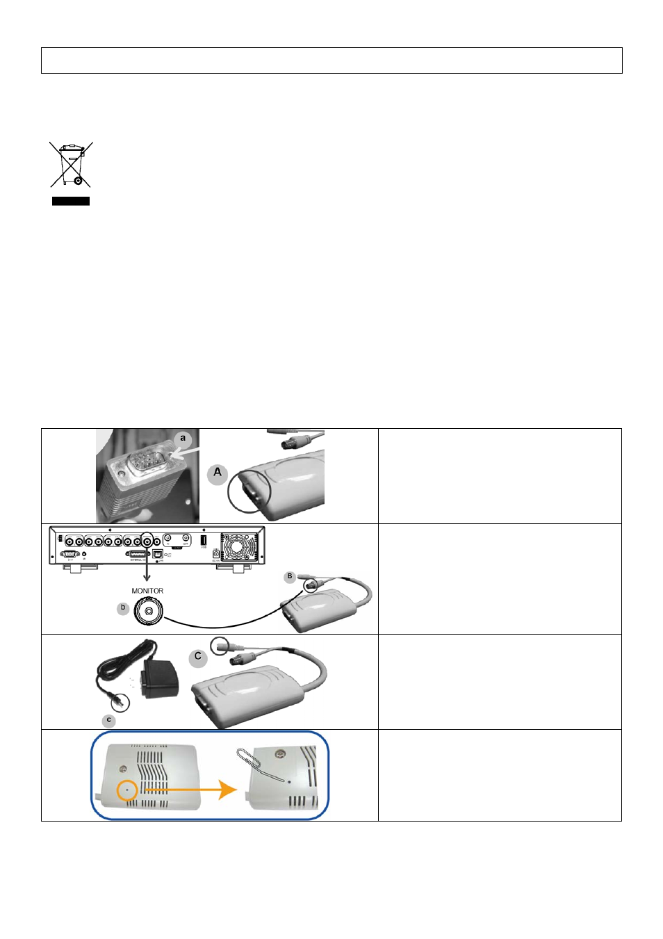 Vasmon2n – convertisseur vidéo vers vga, Introduction et spécifications, Installation | Velleman VASMON2N User Manual | Page 4 / 8