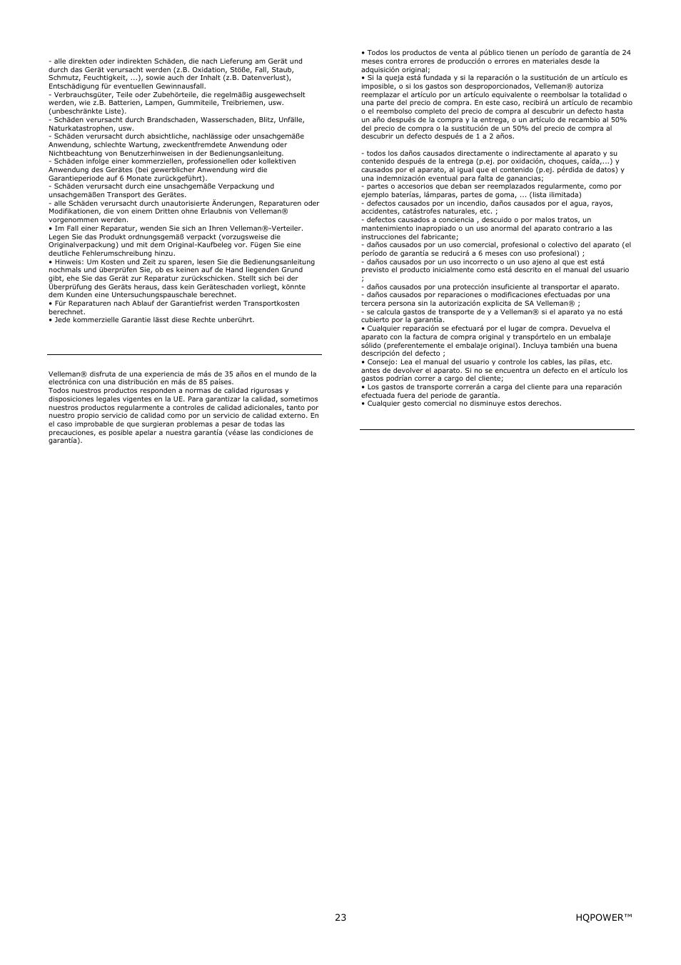 Velleman VDPLOW2403 User Manual | Page 23 / 23