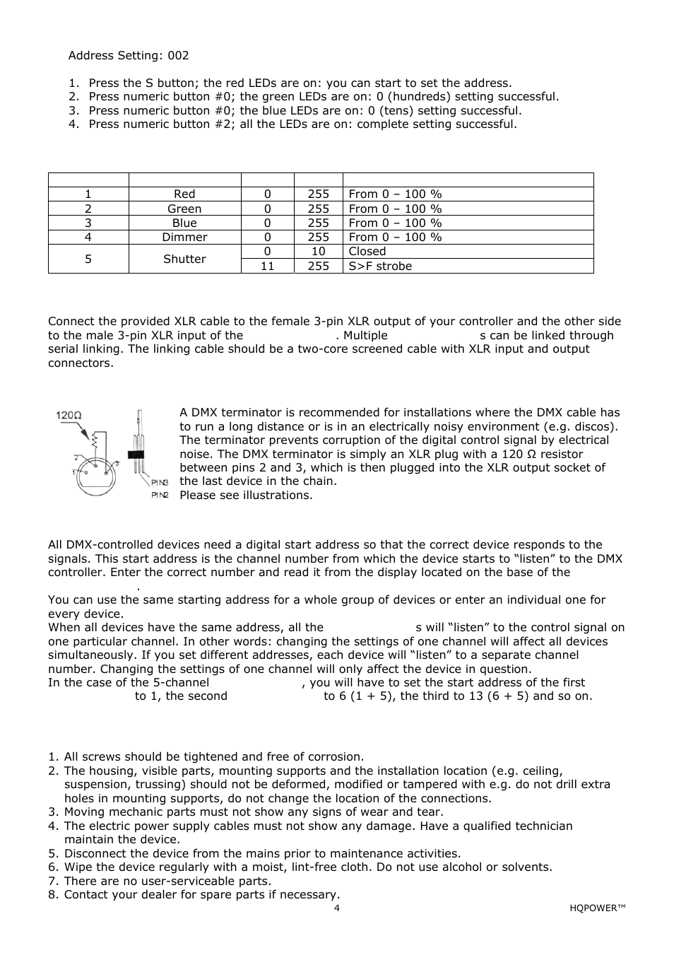 Cleaning and maintenance | Velleman VDPLOW2403 User Manual | Page 4 / 23