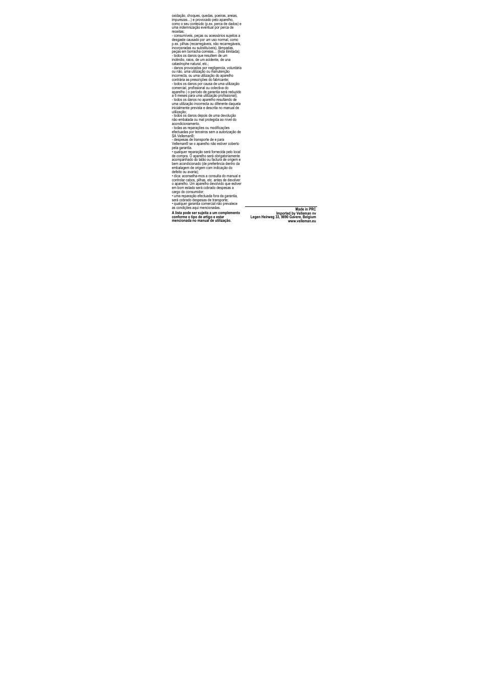 Velleman VTBAL11 User Manual | Page 36 / 36