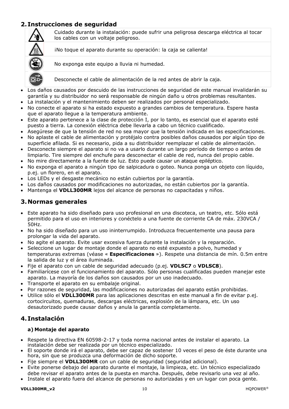 Velleman VDLL300MR User Manual | Page 10 / 16