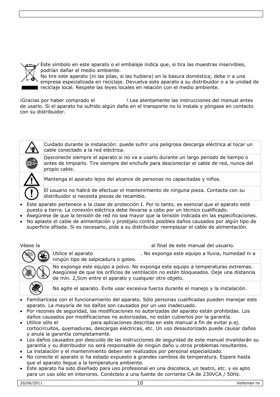 Manual del usuario, Anual, L del u | Usuar | Velleman VDSPROM8 User Manual | Page 10 / 16