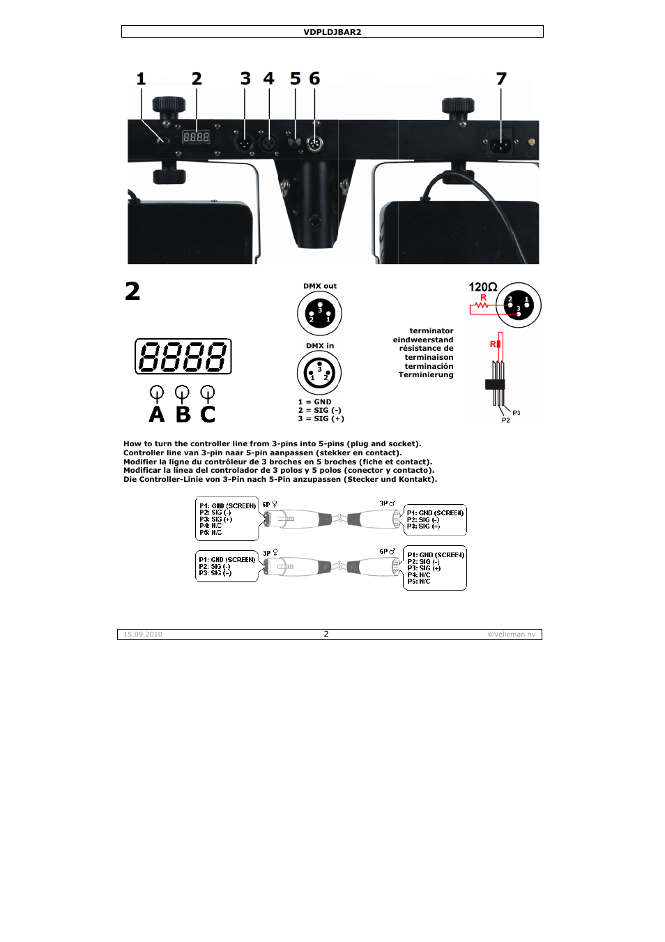Velleman VDPLDJBAR2 User Manual | Page 2 / 24