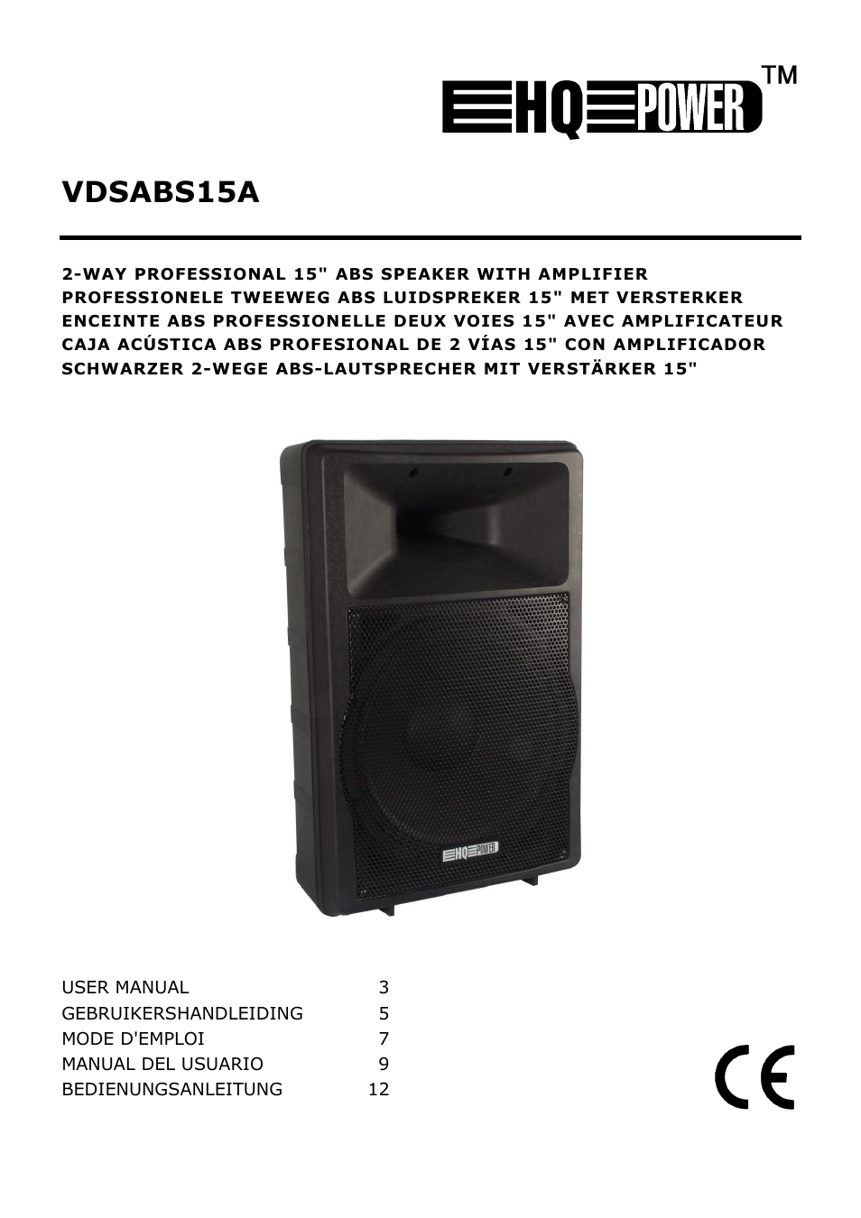 Velleman VDSABS15A User Manual | 16 pages