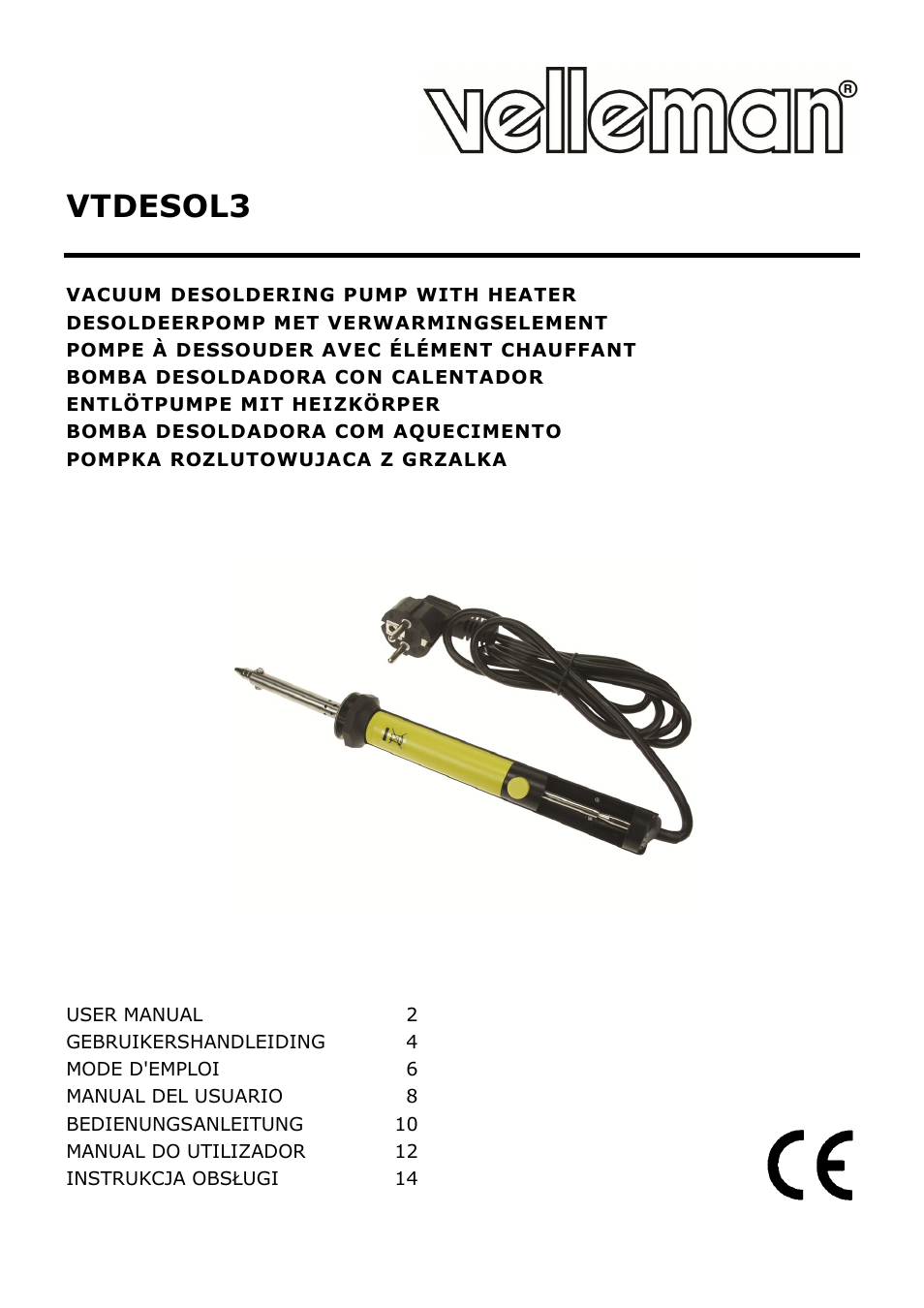 Velleman VTDESOL3 User Manual | 17 pages